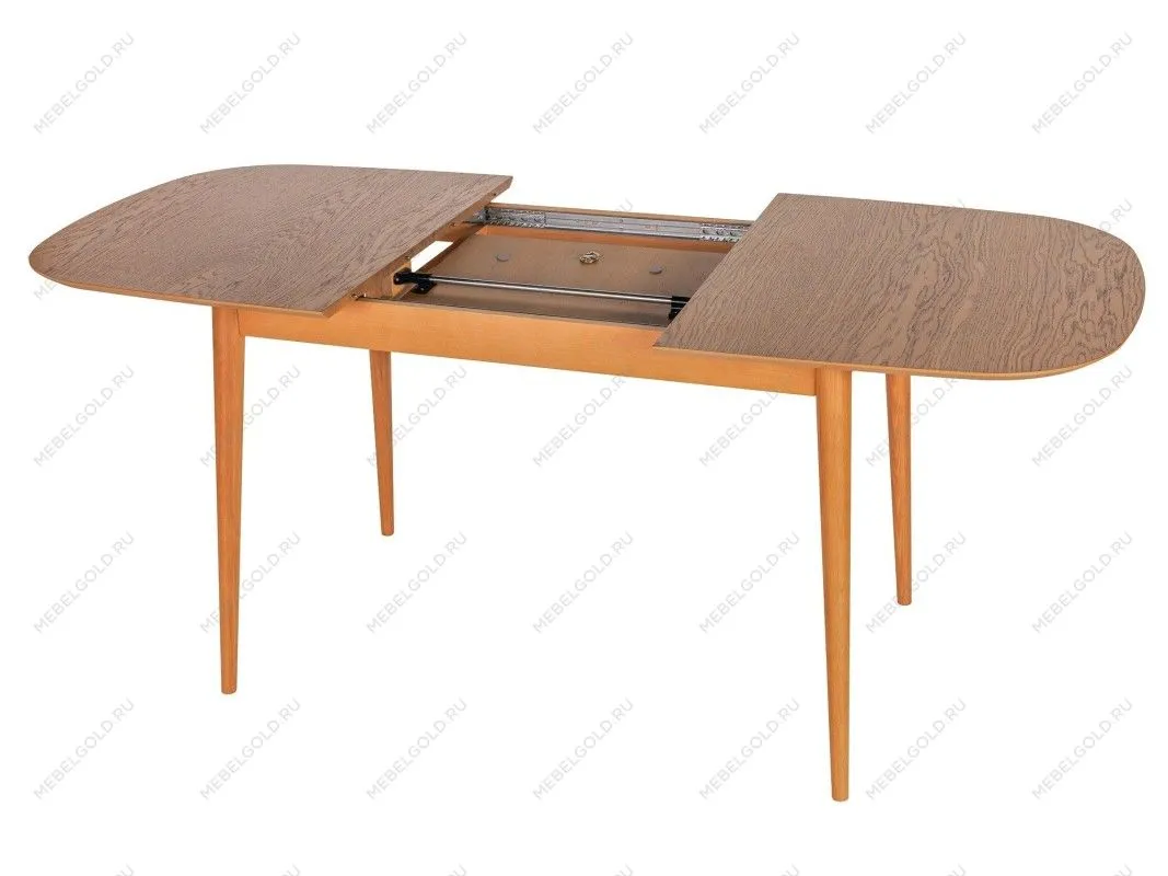 Стол обеденный KADIS раскладной 160/225 (Дуб натуральный с патиной темный орех) | изображение 2