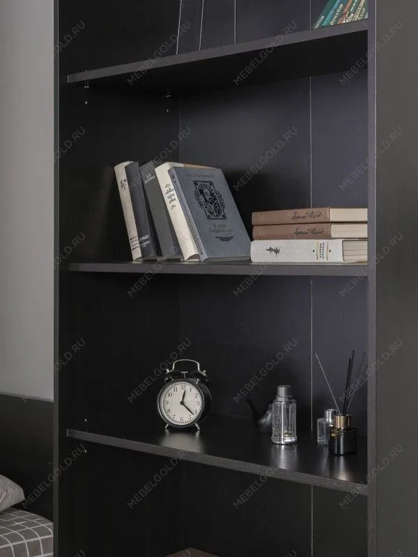 Стеллаж Сириус, 5 полок, 78х35х190 см, черный, дуб венге | изображение 2