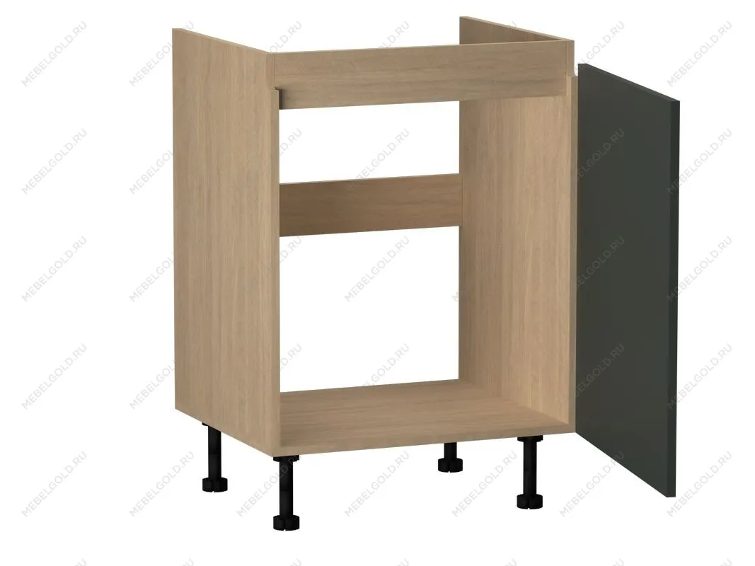 Стол под мойку СМ-60, Женева (600*520*870) Дуб Палермо/Зеленый матовый, 21980 | изображение 1