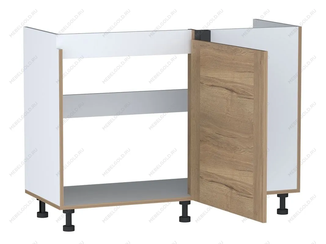 Стол под мойку угловой СМУ-120 левый, Сити (1100*470*820) Дуб Галифакс натуральный, 20842 | изображение 1