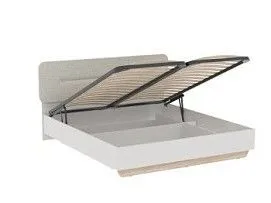 Кровать 1800 со светлой мягкой вставкой NEW и подъемным механизмом, Аврора Дуб Мария/Кашемир