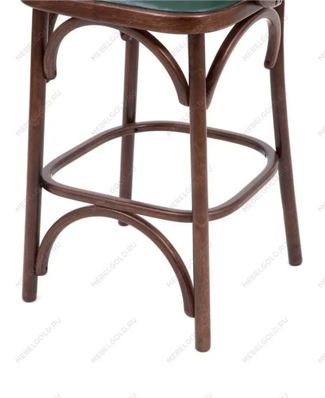 Стул барный 650 Венский мягкий (темный тон, экокожа Зеленая) | изображение 4