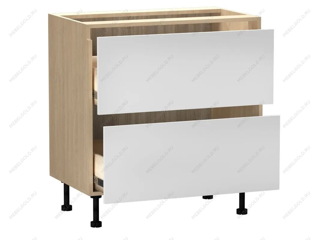 Стол с ящиками СЯ-80 (2), Женева (800*520*870) Дуб Палермо/Белый матовый, 22419 | изображение 1