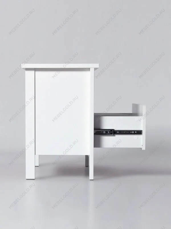 Тумба Сага, 2 ящика, 91х42х63 см, белая | изображение 4