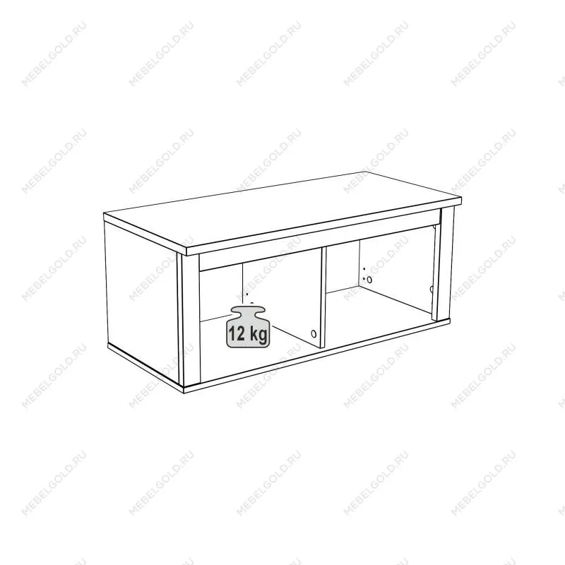 Полка навесная Сага, 2 секции, темно-бирюзовая | изображение 10