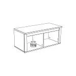 Полка навесная Сага, 2 секции, темно-бирюзовая | изображение 10