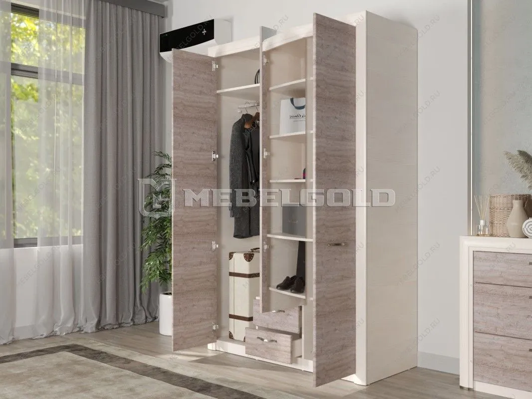 Шкаф 3-створчатый Оливия 3D2S | изображение 3