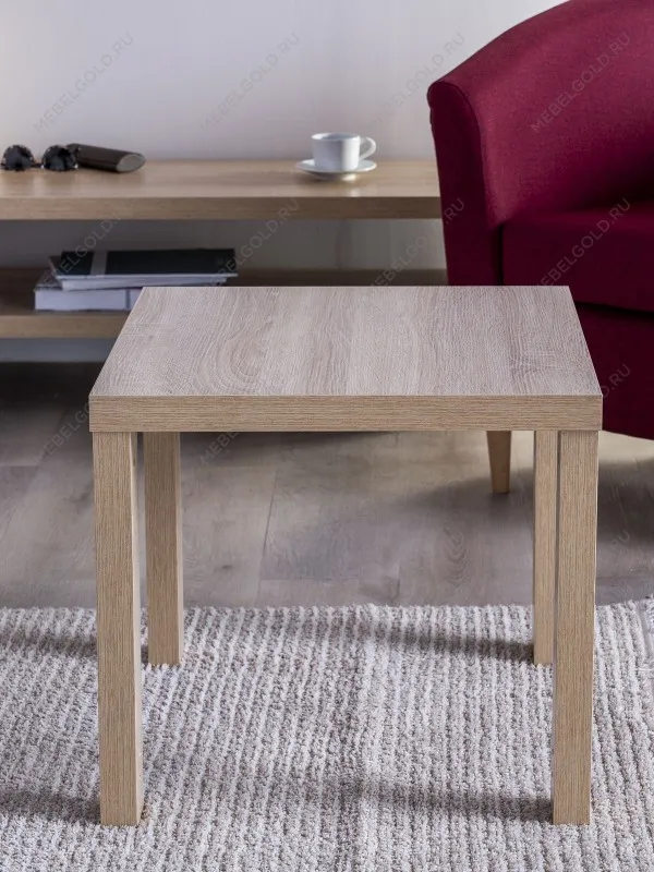 Стол журнальный Энкель, 50x50x45 см, дуб беленый | изображение 1