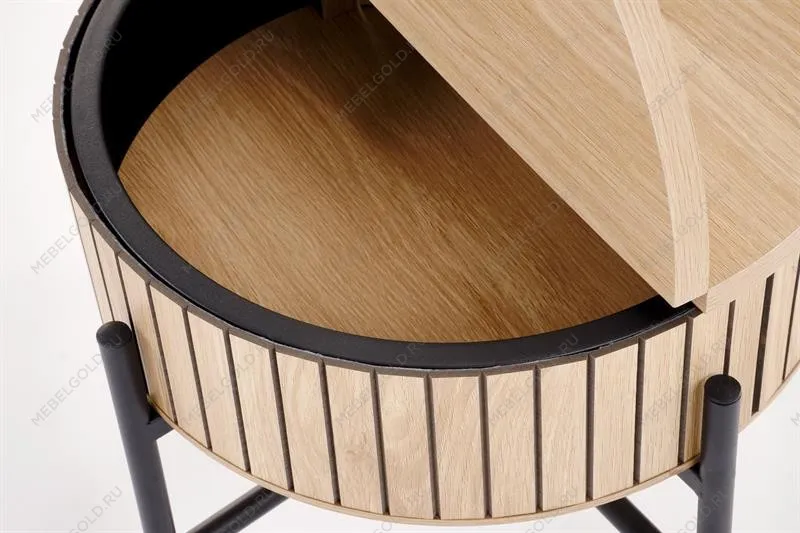 Комплект Halmar DANTE (2 стола журнальных) (натуральный/черный) | изображение 18