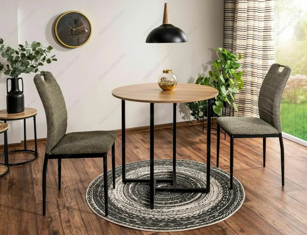 Стол обеденный Signal ALTO II 80 (дуб/черный) | изображение 1