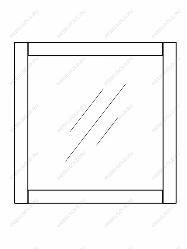 Зеркало настенное Сириус, 78х78 см, белое | изображение 5