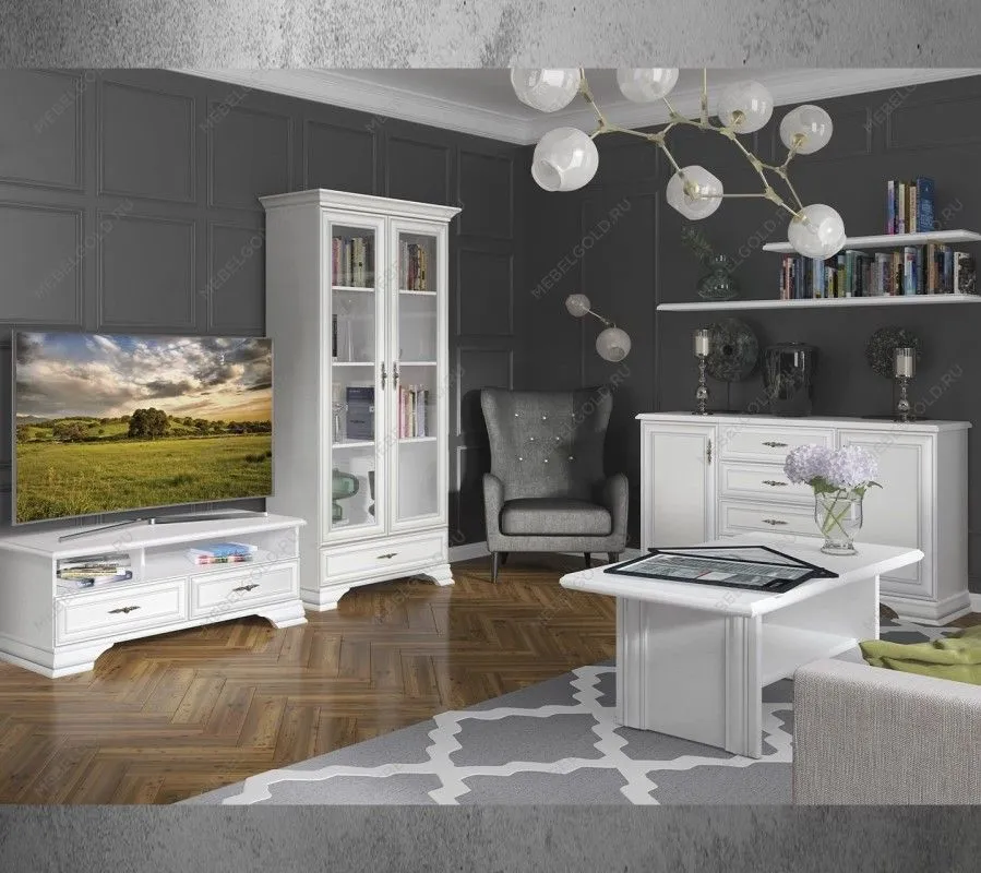 Шкаф с витриной Кентаки REG2W1S белый - Выставка м. Марьина роща | изображение 5