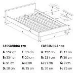 Кровать Halmar CASSANDRA 120 (белый/черный) | изображение 3