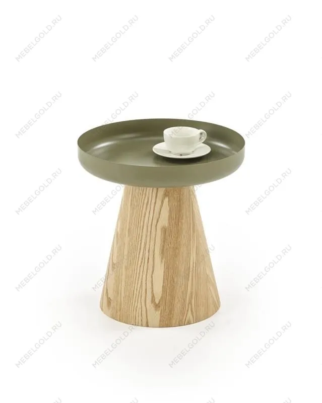 Стол журнальный Halmar GINA (зеленый/натуральный)