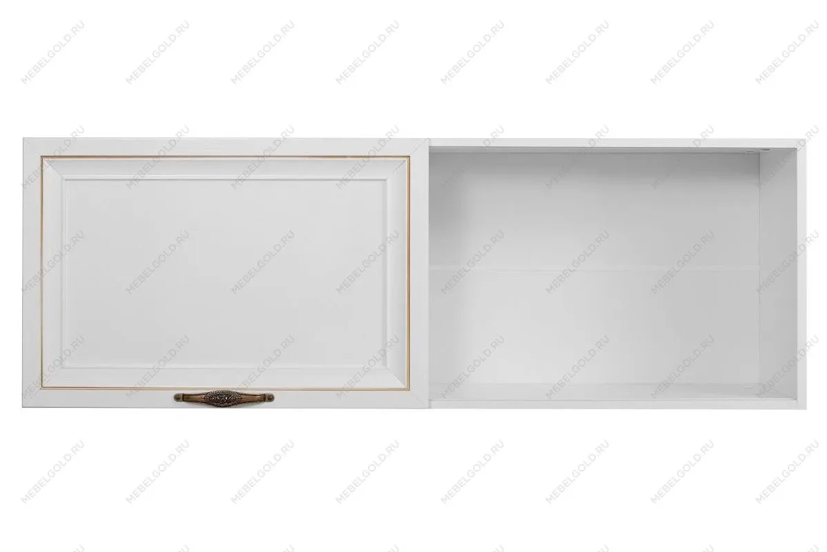 м. Марьина Роща - Полка навесная книжная Натали белый глянец | изображение 1