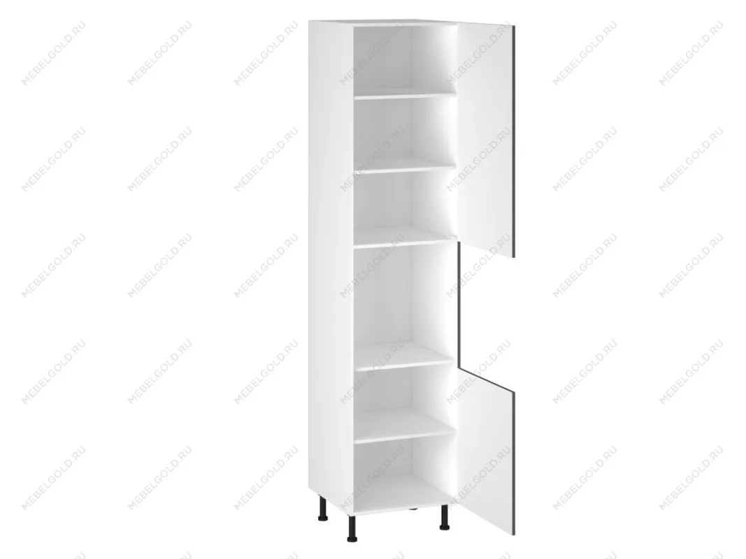 Шкаф-пенал 1080 ПГ-60 бок правый МДФ, Виста (600*586*2576) Экокожа Серый, 26701 | изображение 1