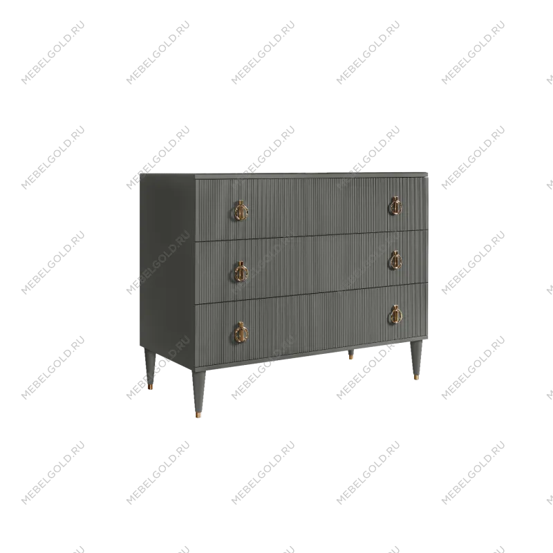 Комод Римини СОЛО (Серый/Золото) РМКМ-1(s)