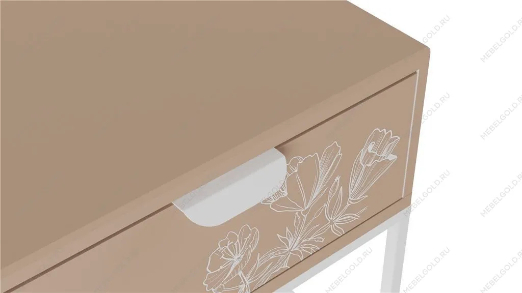 Тумбочка прикроватная Дрим (Пудра/Белый 7097283102)