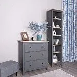 Стеллаж Сага, 50х42х215 см, серый/ясень | изображение 3