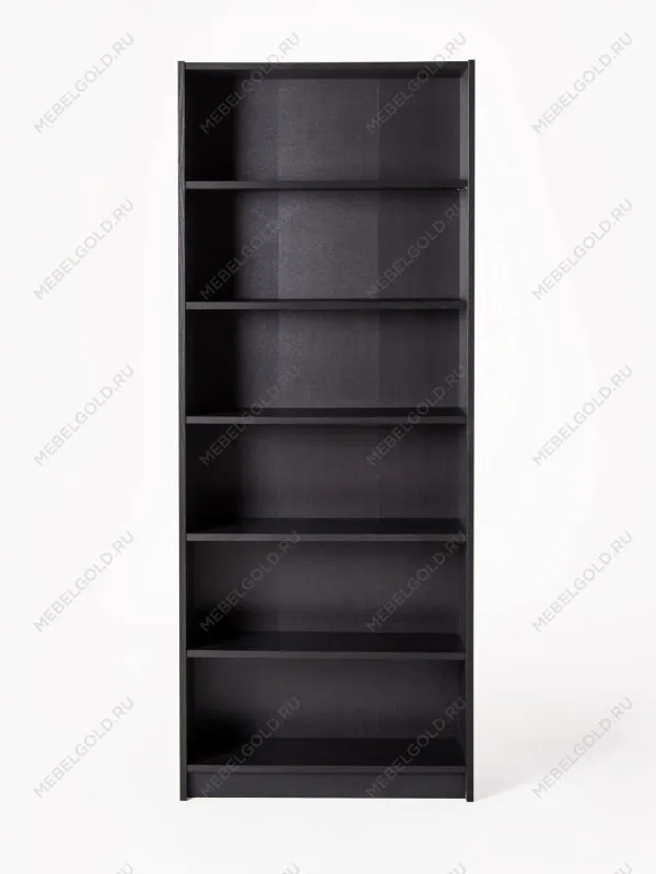 Стеллаж Варма, 6 полок, 78х198х28 см, шпон ясень, черный | изображение 4