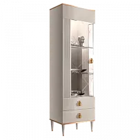Витрина 1-ств. (левая) Римини СОЛО (белый золото) РМВ1-1С (s) - Выставка Балашиха