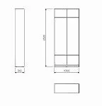 Модуль гардероба МАКС, 100х36х233 см, белый | изображение 3