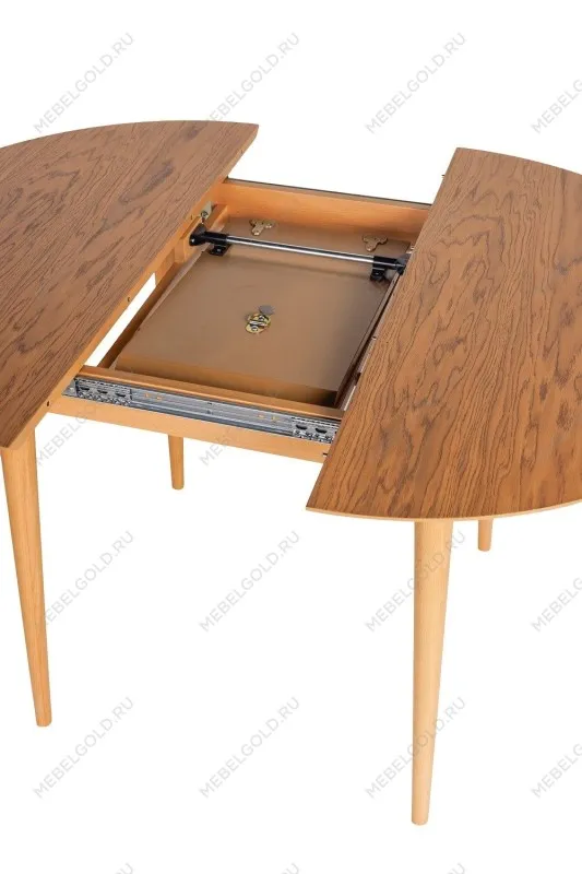 Стол обеденный ASHLEY раскладной 95/135 (Дуб натуральный с патиной темный орех) | изображение 5