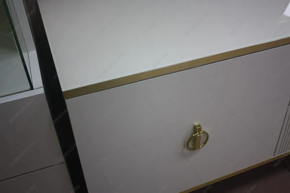 Лобня - Тумба прикроватная (левая/правая) Римини СОЛО (белый золото) РМТП-1 (s) | изображение 1