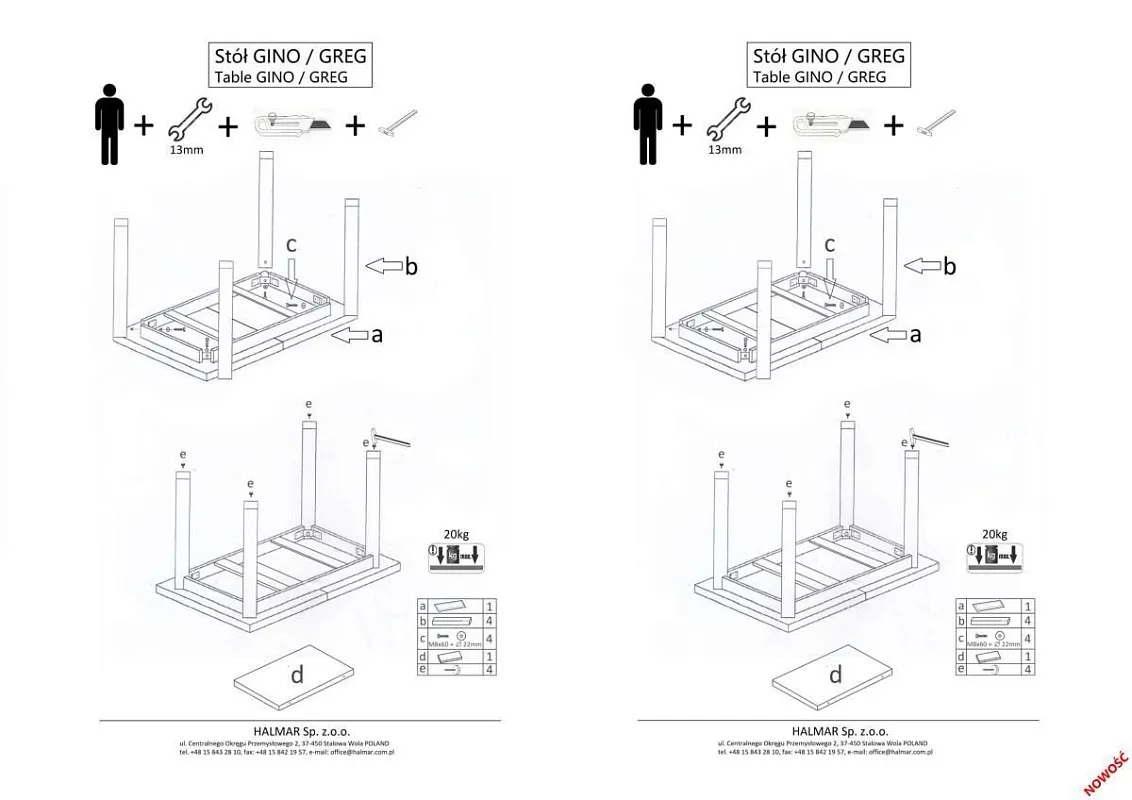 Стол обеденный Halmar GINO 100 раскладной (дуб вотан/черный) | изображение 9
