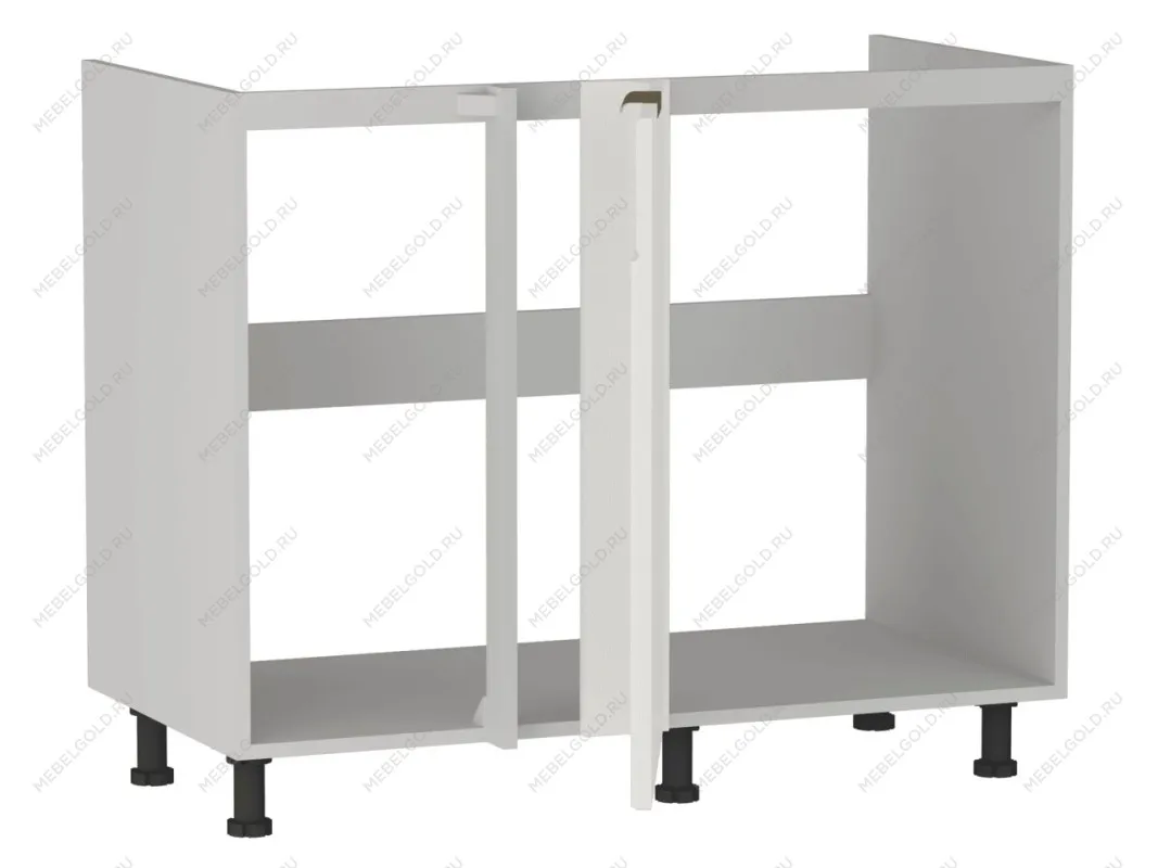 Стол под мойку угловой СМУ-110, Берта (1000*554*820) Экокожа Белый, 25319 | изображение 3