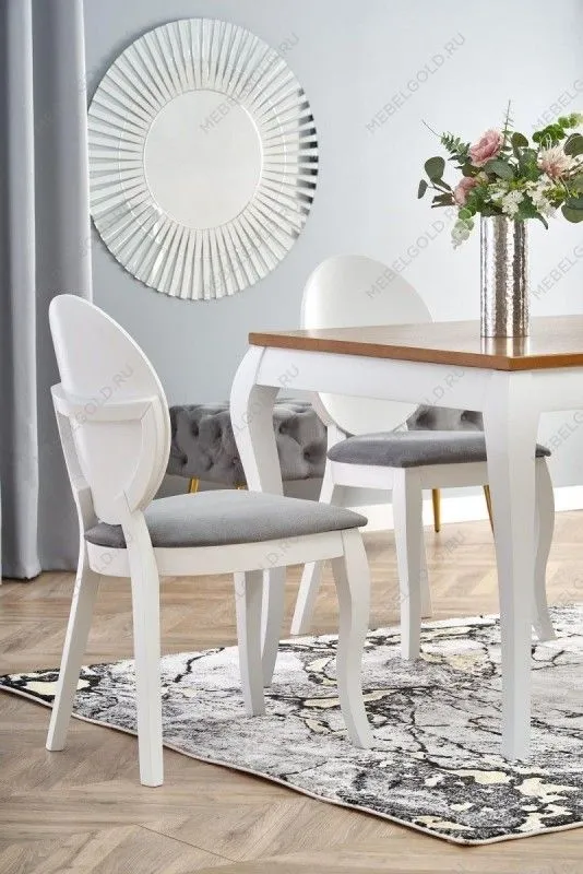 Стул кухонный Halmar VERDI (серый/белый) | изображение 4