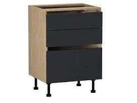 Стол с ящиками СЯ-60, Женева (600*520*870) Дуб Палермо/Синий матовый, 22518