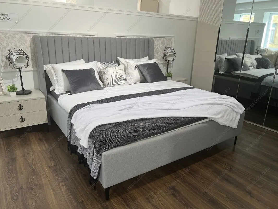 Спальня Стелла 4-дверная светло серый камень | изображение 6