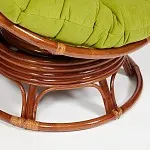 Кресло-качалка Papasan с подушкой Орех, флок олива | изображение 3