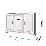 Тумба Тиффани 3D1S вудлайн кремовый | изображение 2