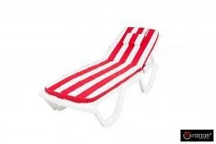 Матрац 710*570/1130*570мм с вертикальной подушкой (бело-красный) Premium