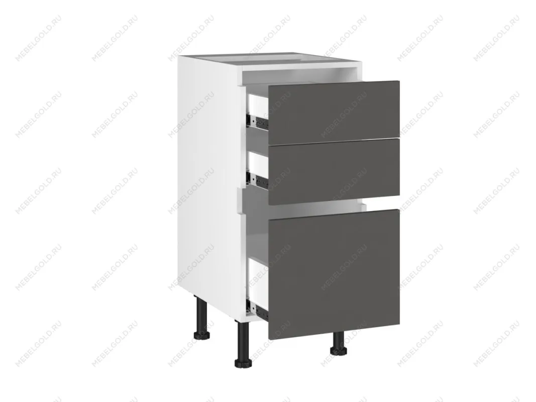 Стол с ящиками СЯ-40, Виста (400*523*870) Экокожа Серый, 26617 | изображение 1