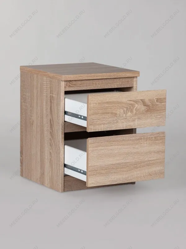 Тумба прикроватная Кастор, 2 ящика, 40х37х49 см, серая | изображение 13