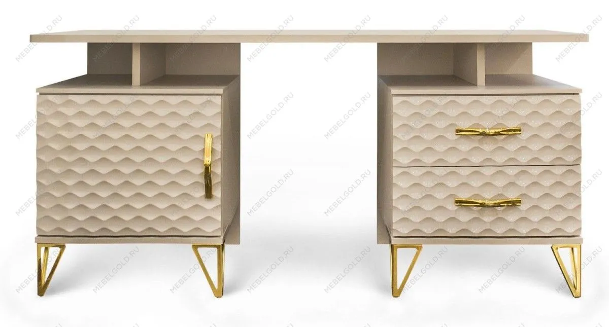 Туалетный столик Лара бежевый глянец