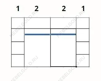 Шкаф Джоконда 6-дверный корень дуба глянец | изображение 1