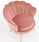 Кресло Halmar AMORINITO (светло-розовый/золотой) | изображение 3