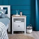 САГА тумба прикроватная белая/ясень | изображение 5