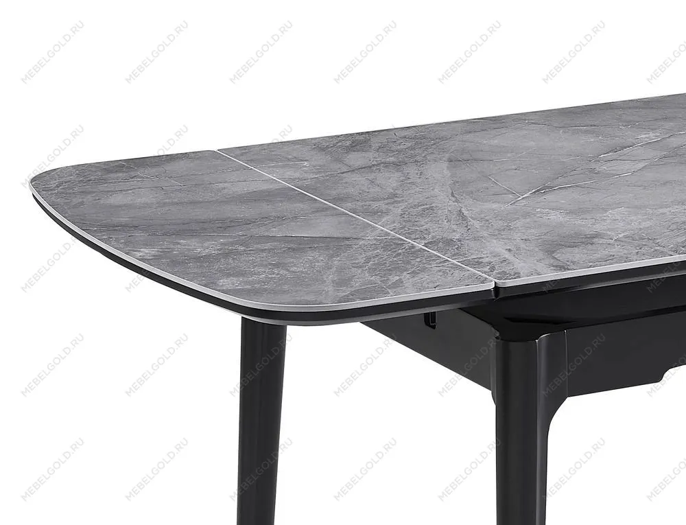 Стол обеденный Signal SENTO 120 (серый лак/черный) | изображение 4