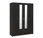 БРИМНЭС / СИРИУС Шкаф четырёхдверный ИКЕА / IKEA с одним выдвижным ящиком и двумя зеркалами, Дуб Венге | изображение 3