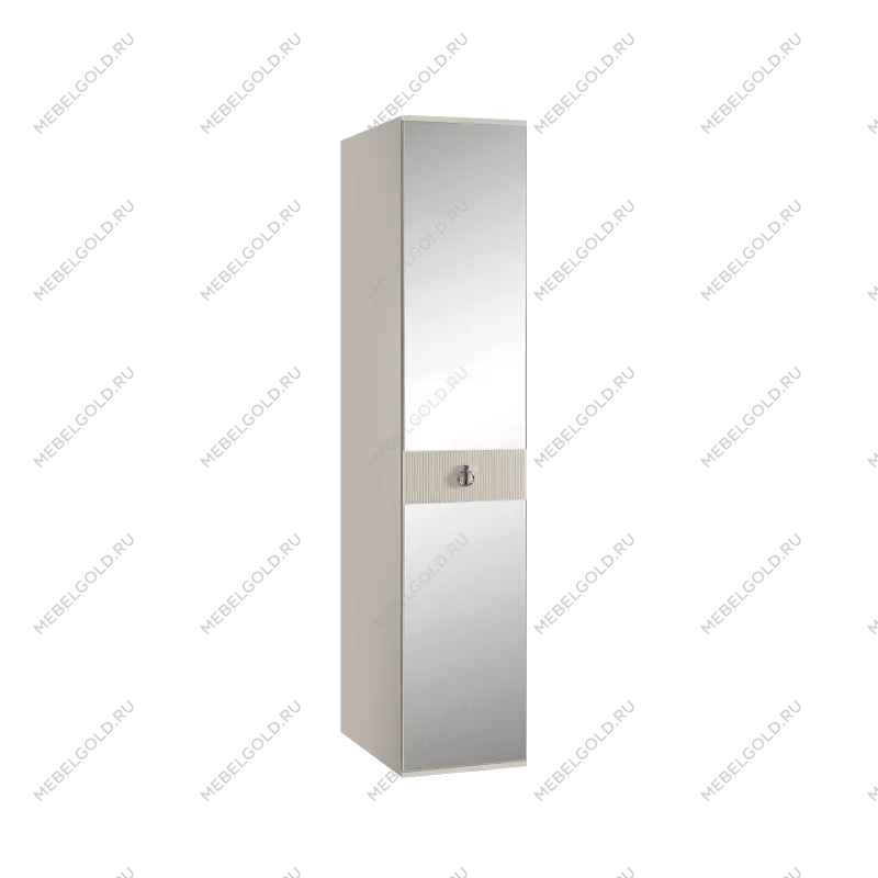 Шкаф 1-но дверный с зеркалом Римини СОЛО (Бежевый/Серебро) РМШ1/1(s)