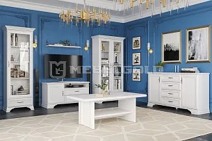 Шкаф-витрина Кентаки REG1W1S белый - Выставка Лобня