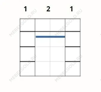 Шкаф Джоконда 4-дверный корень дуба глянец | изображение 1