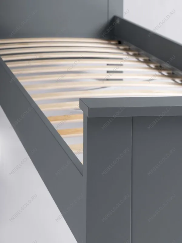 Кровать односпальная Сага, 90х200 см, серая | изображение 9