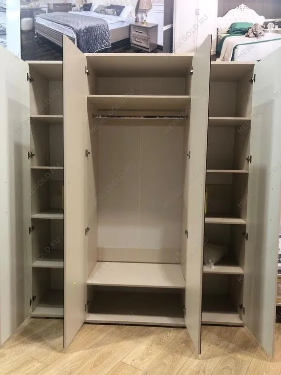 Шкаф Замира 4-дверный бежевый | изображение 5