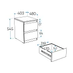 МАЛЬТА тумба ИКЕА / IKEA 2 ящика 40х54 сонома | изображение 3